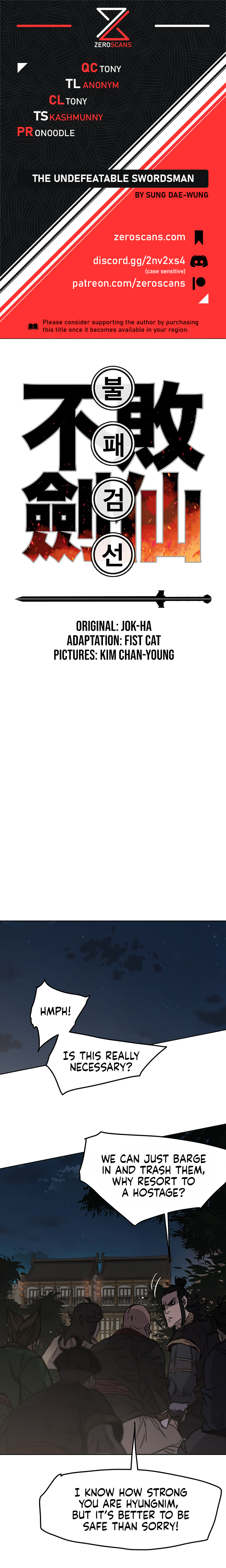 The Undefeatable Swordsman chapter 39 page 1