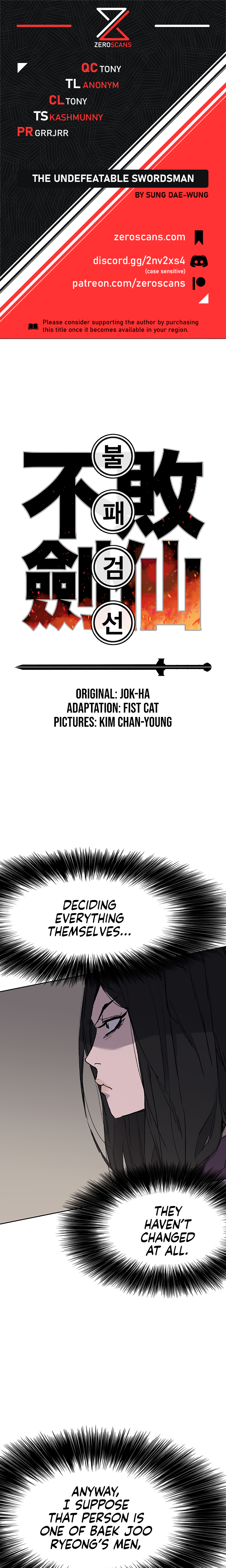 The Undefeatable Swordsman chapter 45 page 1