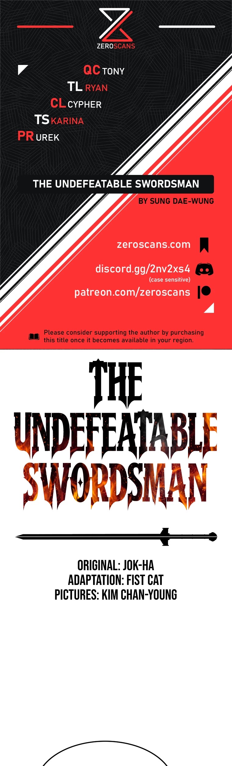 The Undefeatable Swordsman chapter 96 page 1