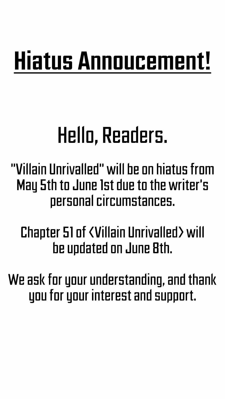 The Villainous Warrior chapter 50.5 page 1