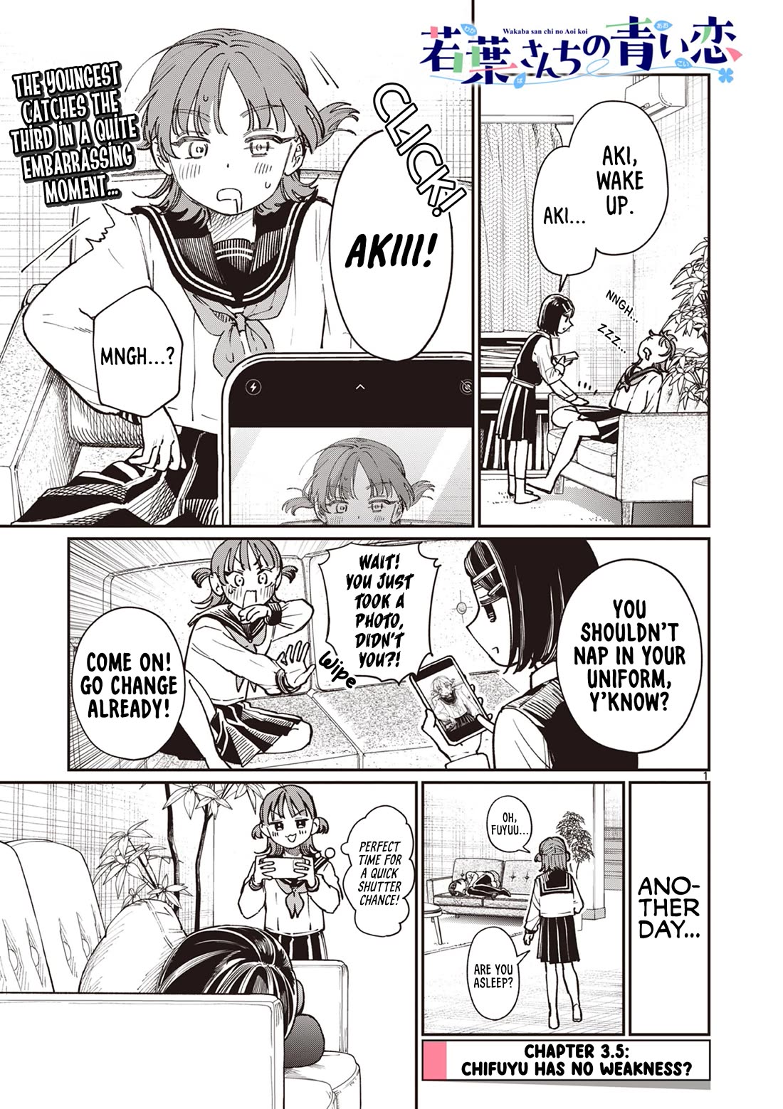 The Wakaba Home's Blue Loves chapter 3.5 page 1