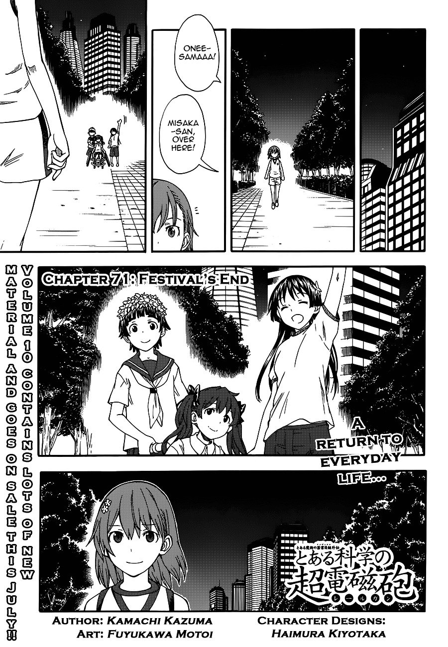 To Aru Kagaku no Choudenjibou chapter 71.1 page 1