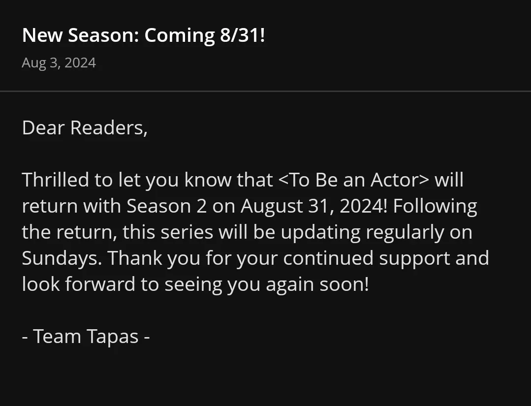 To Be an Actor chapter 46.5 page 1