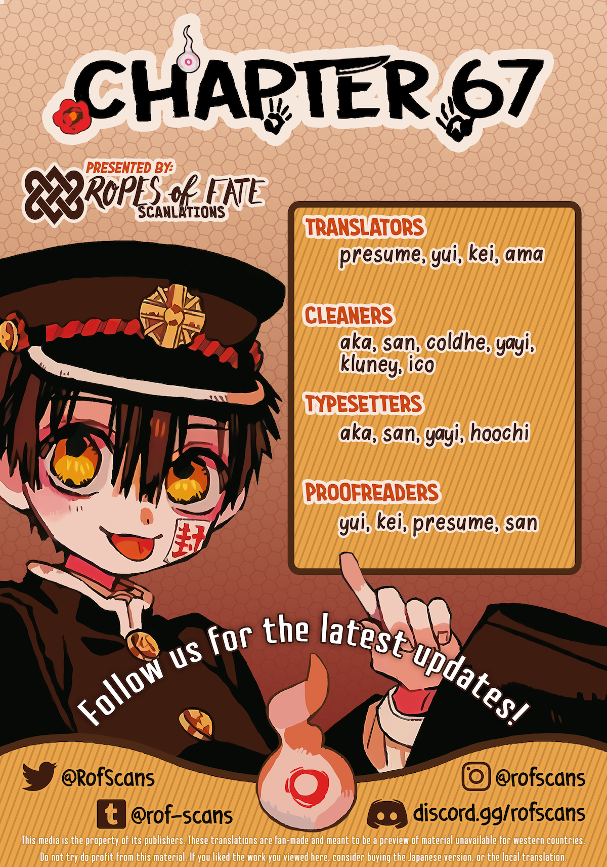 Toilet-bound Hanako-kun chapter 67 page 1