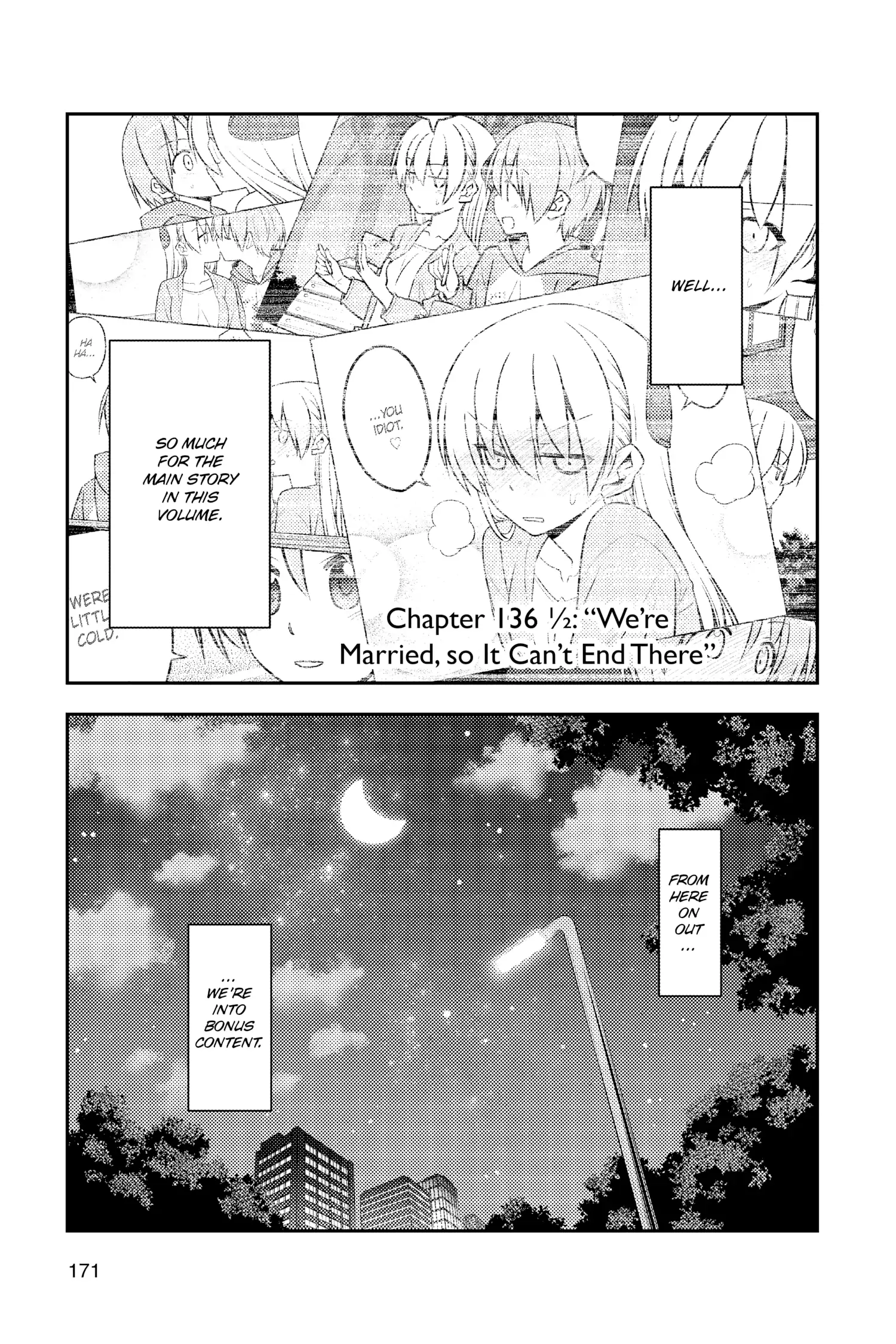 Tonikaku Kawaii chapter 136.1 page 1