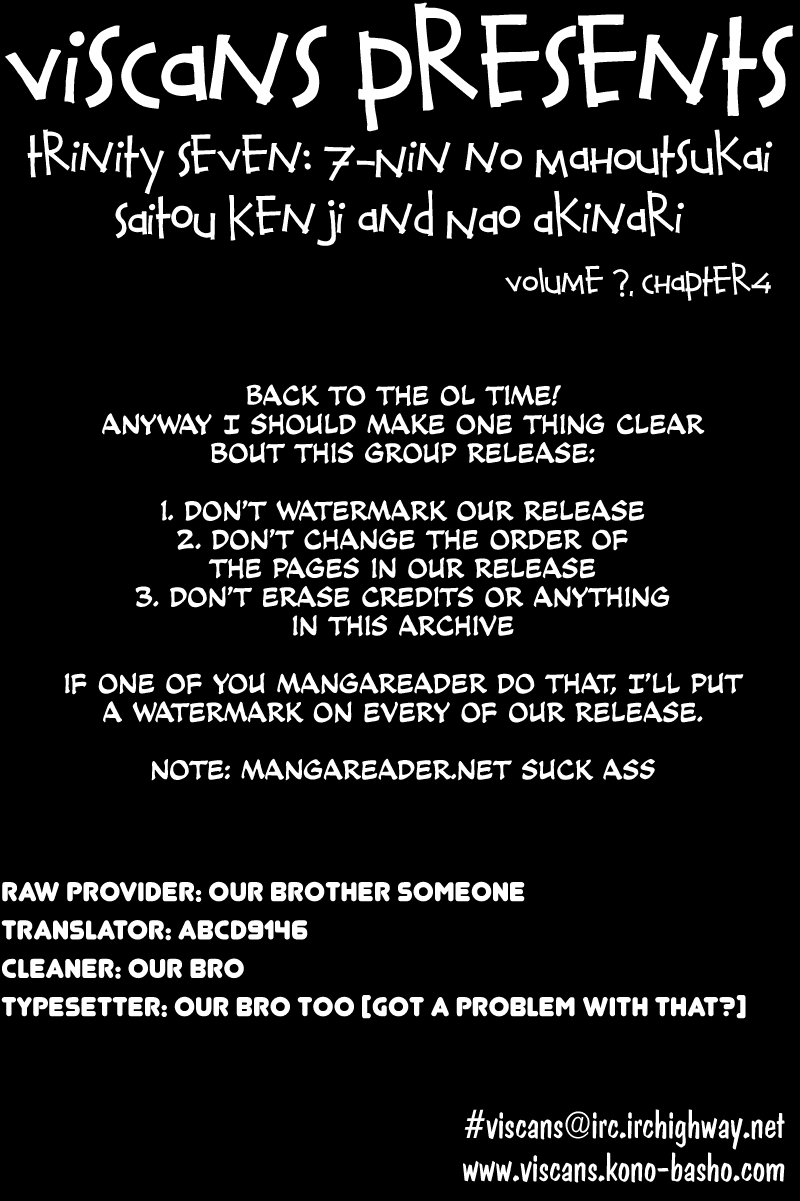 Trinity Seven: 7-Nin no Mahoutsukai chapter 3 page 1