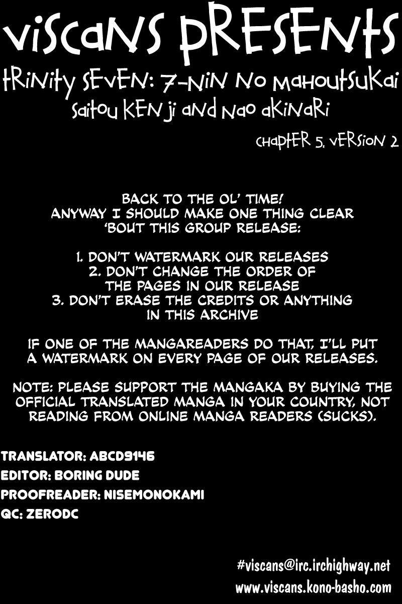 Trinity Seven: 7-Nin no Mahoutsukai chapter 4 page 1