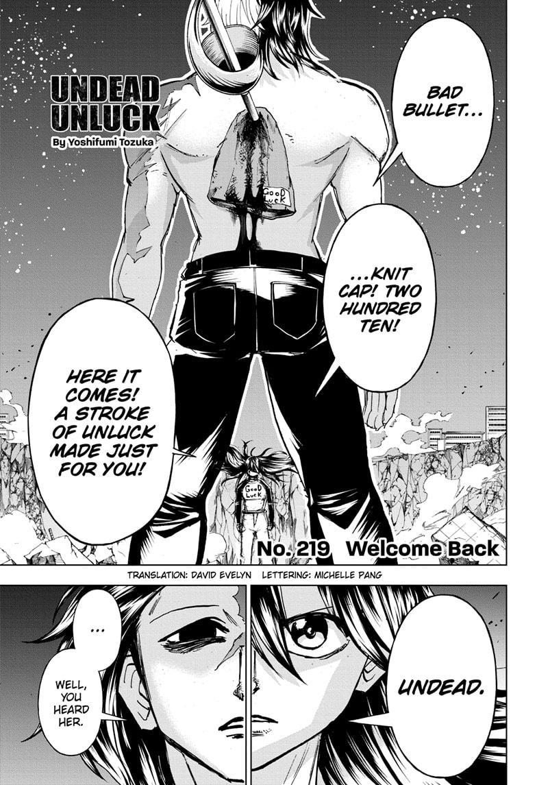 Undead Unluck chapter 219 page 1