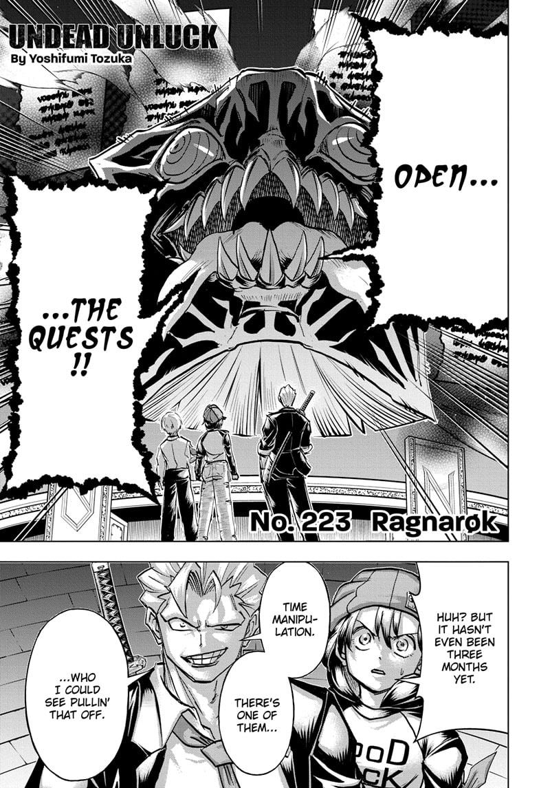 Undead Unluck chapter 223 page 1