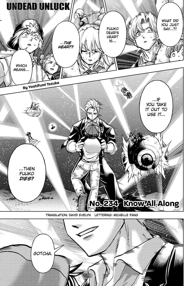 Undead Unluck chapter 234 page 1