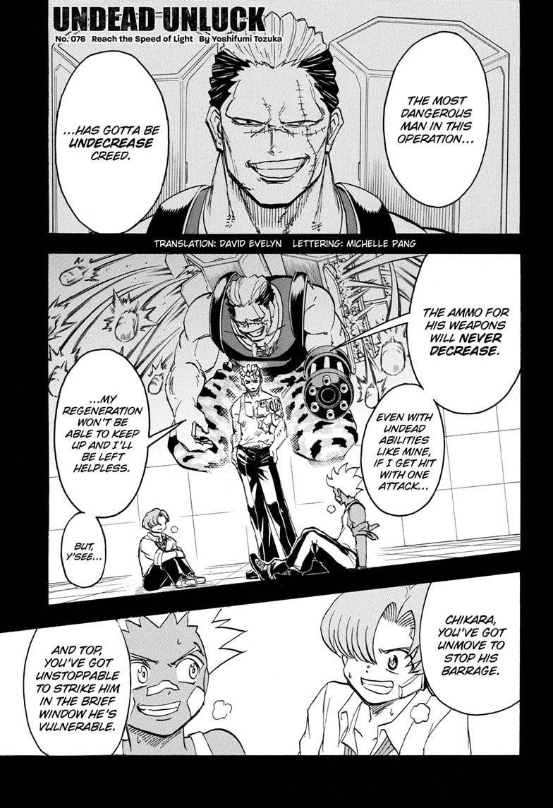 Undead Unluck chapter 76 page 1