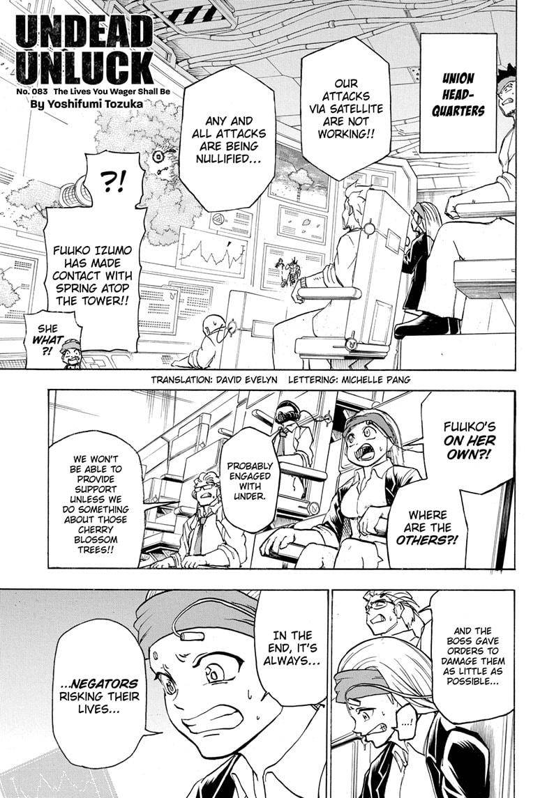 Undead Unluck chapter 83 page 1