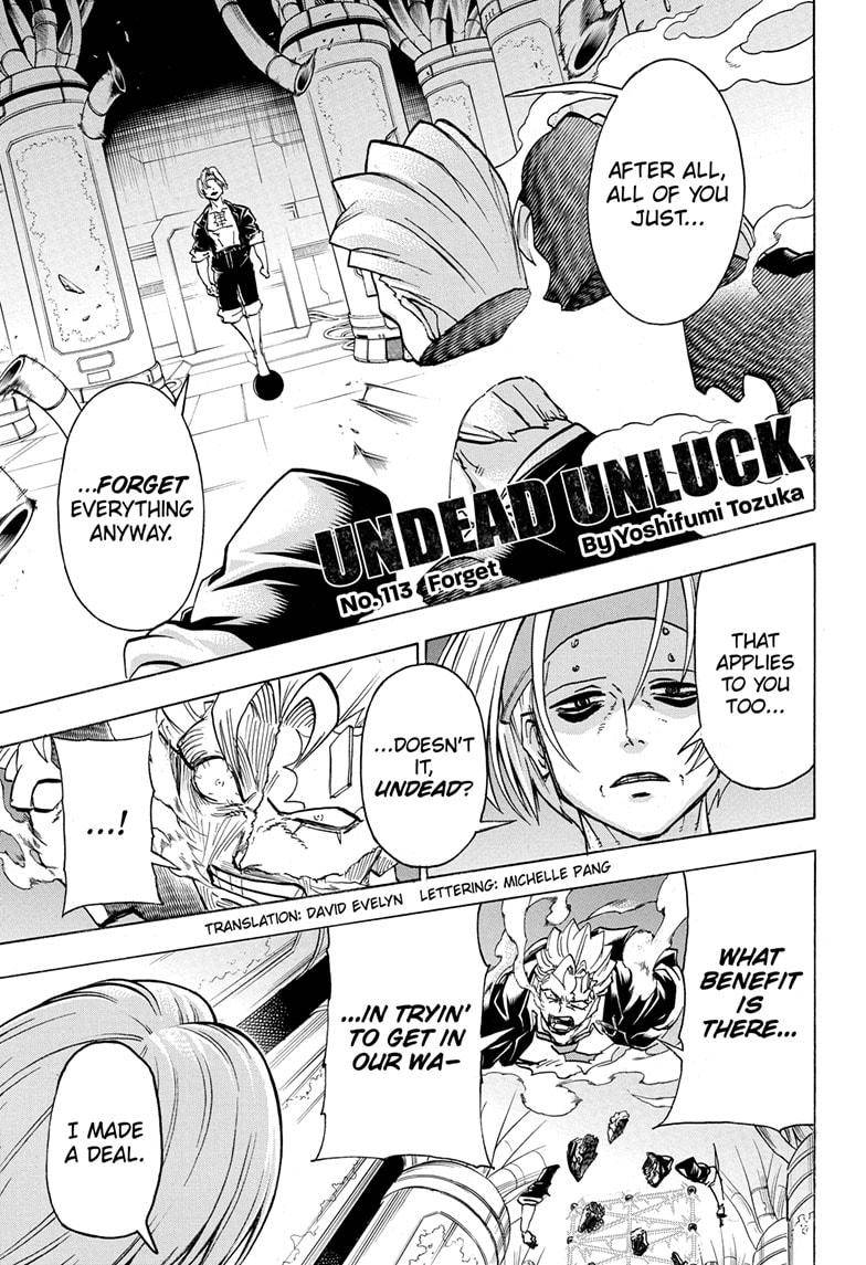 Undead Unluck chapter 113 page 1