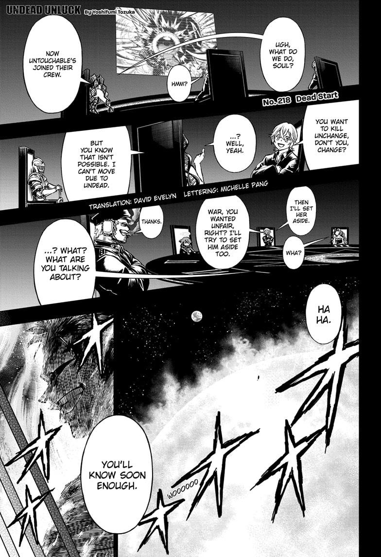 Undead Unluck chapter 218 page 1