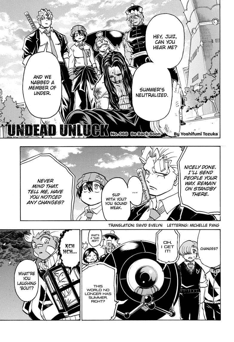 Undead Unluck chapter 68 page 1