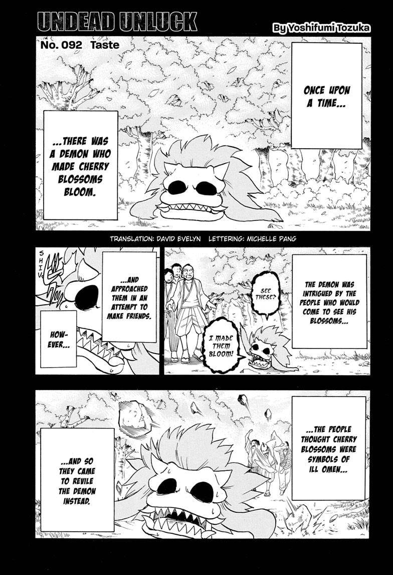 Undead Unluck chapter 92 page 1