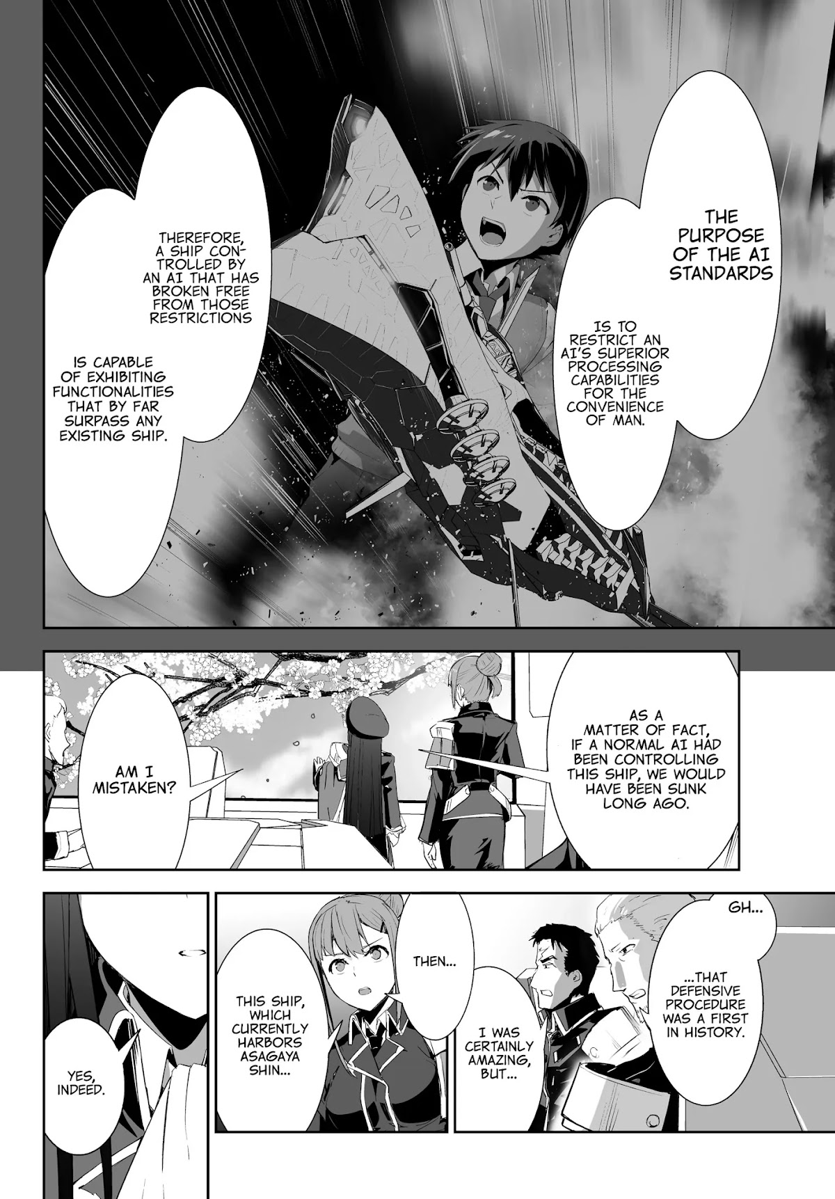 Unparalleled Path ~ Reincarnated as the AI for a Space Battleship ~ chapter 2 page 23