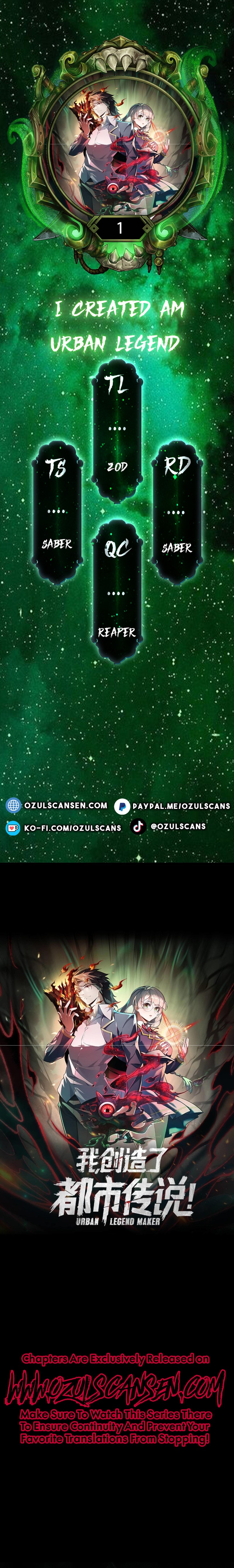 Urban Legend Maker chapter 1 page 1