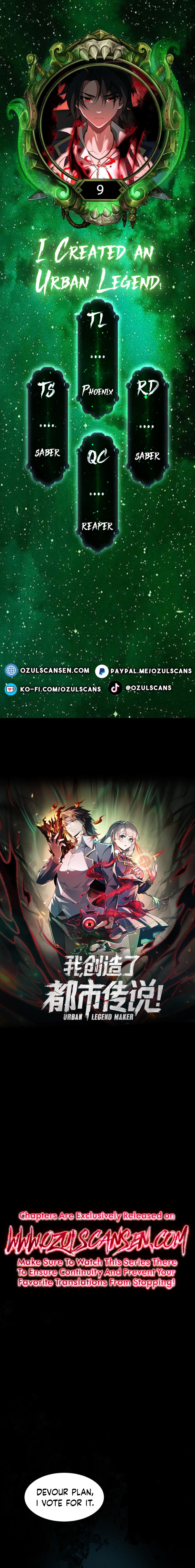 Urban Legend Maker chapter 9 page 1