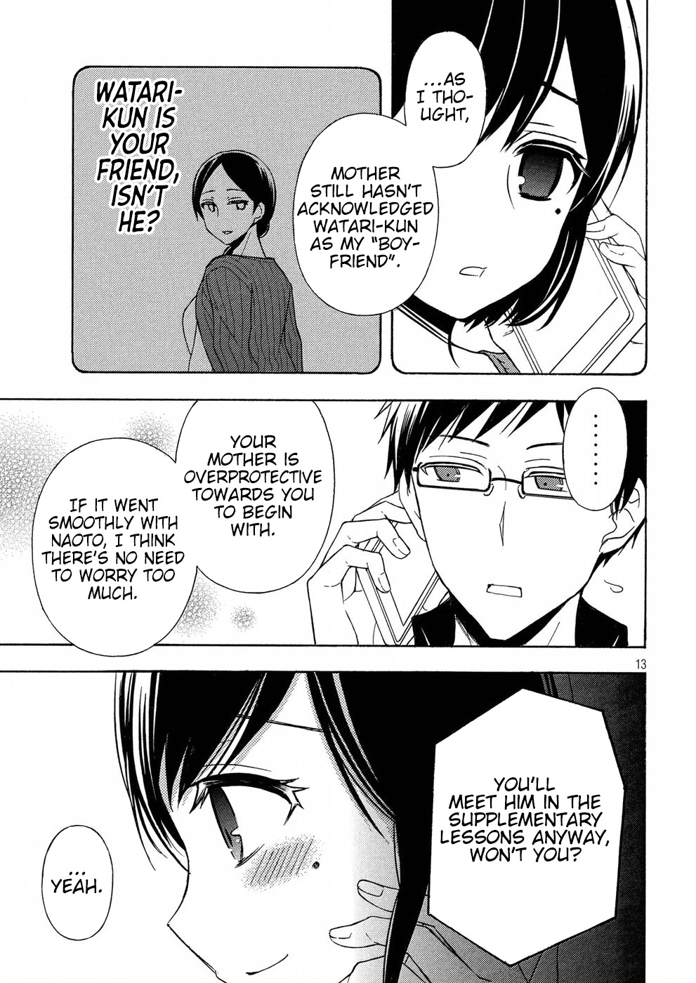 Watari-kun no xx ga Houkai Sunzen chapter 36 page 13