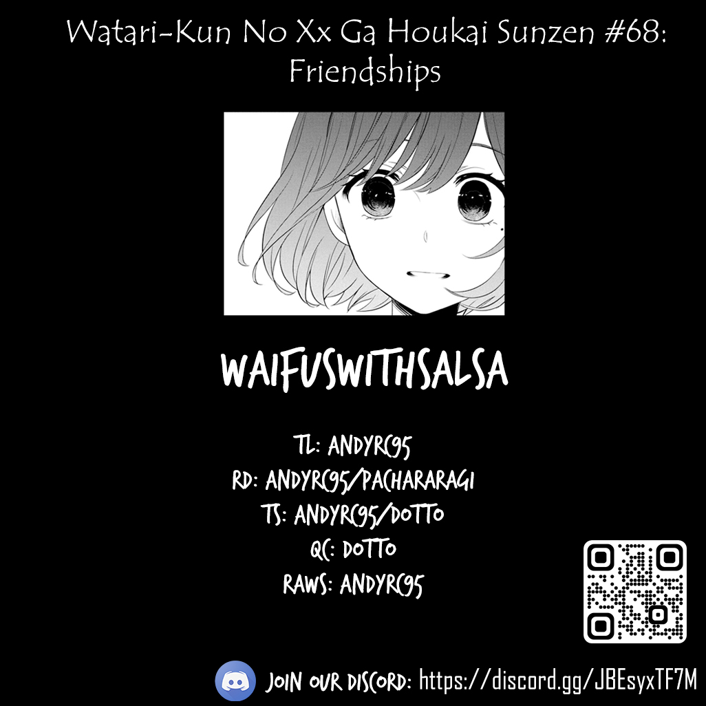 Watari-kun no xx ga Houkai Sunzen chapter 68 page 1