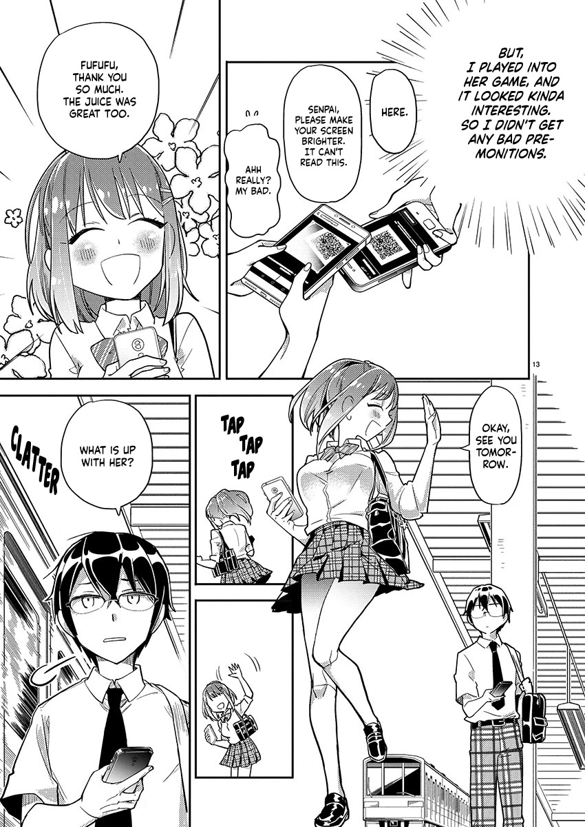 Watashi no shiranai, senpai no 100 ko no koto chapter 1 page 14