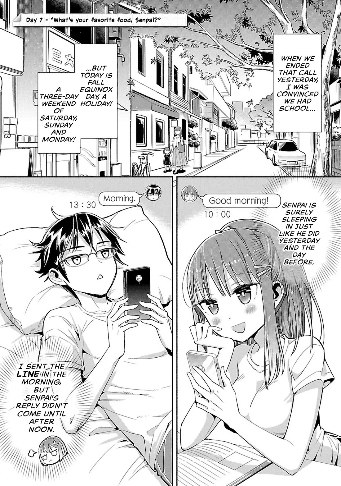 Watashi no shiranai, senpai no 100 ko no koto chapter 7 page 1