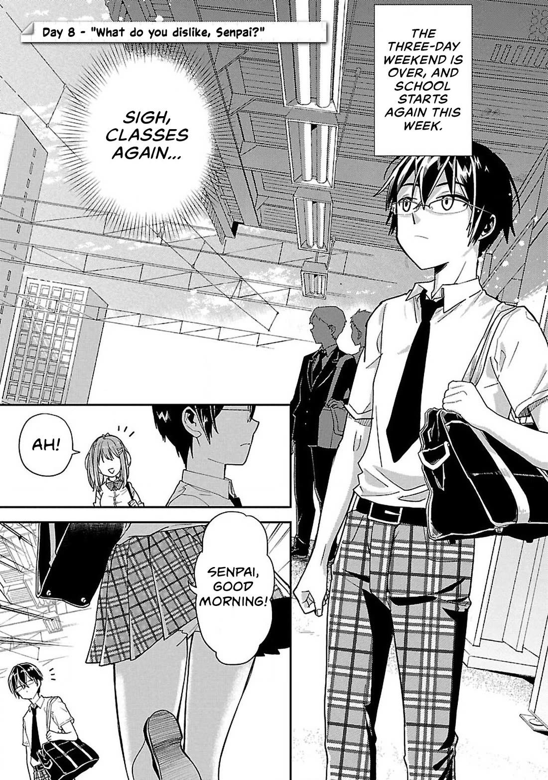 Watashi no shiranai, senpai no 100 ko no koto chapter 8 page 1