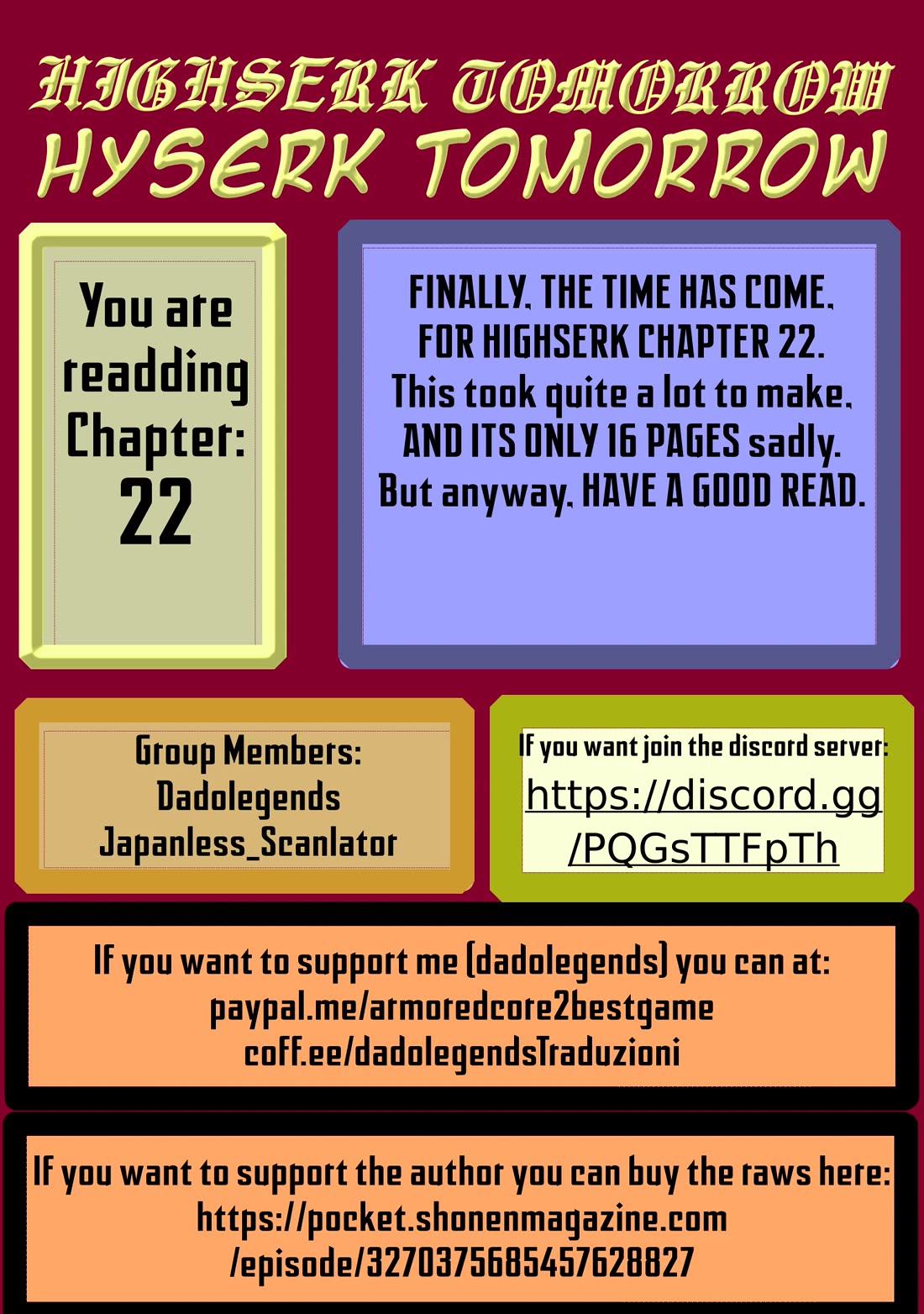 What Do You Wish For With Those Murky Eyes: Record of Highserk War chapter 22 page 1