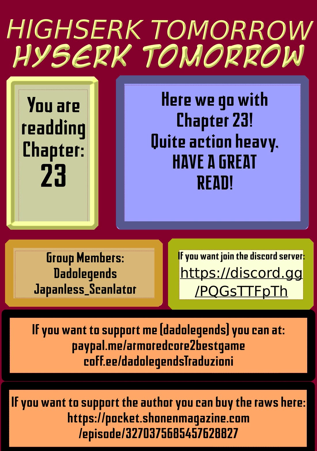 What Do You Wish For With Those Murky Eyes: Record of Highserk War chapter 23 page 1