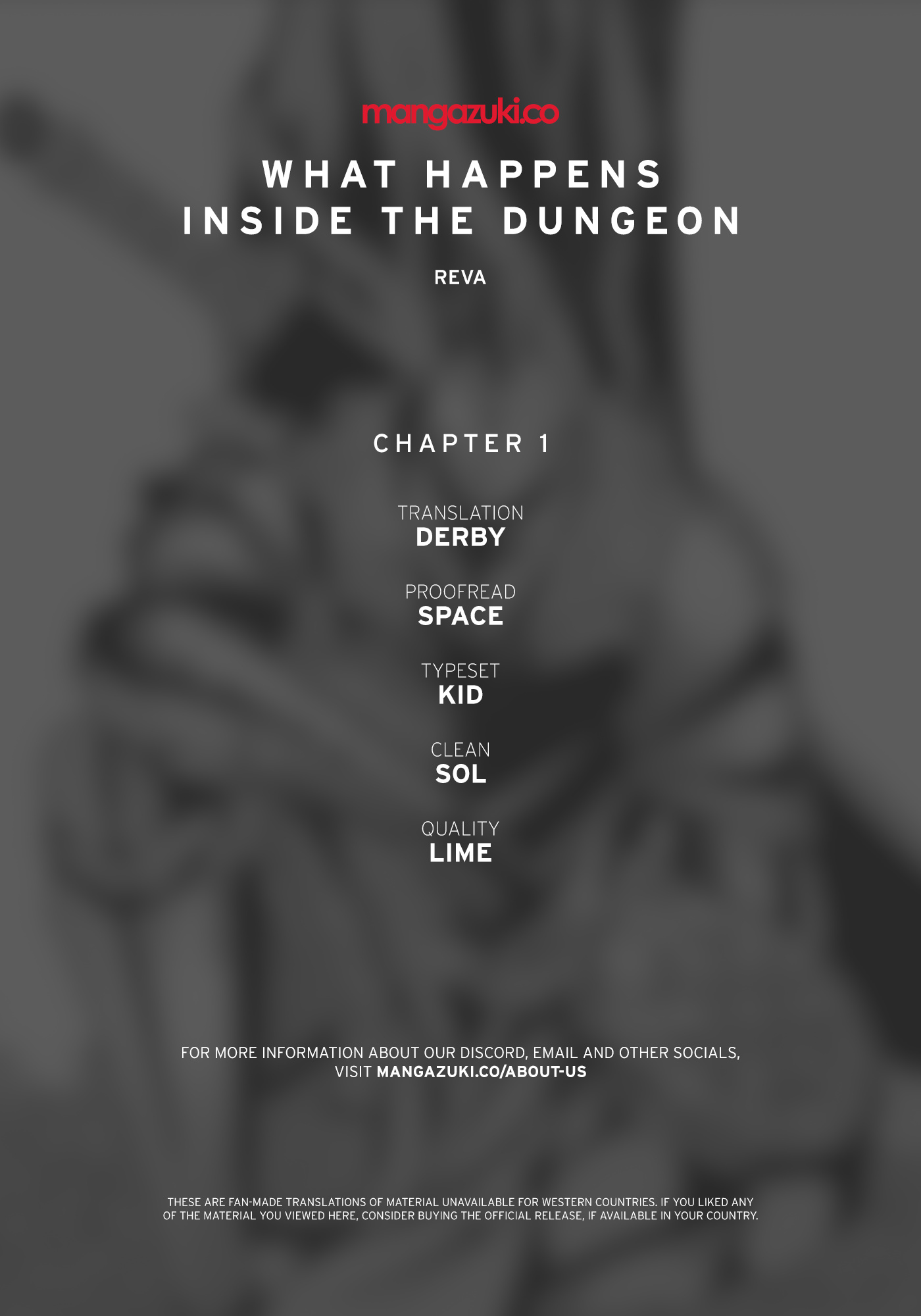 What Happens Inside the Dungeon chapter 1 page 1