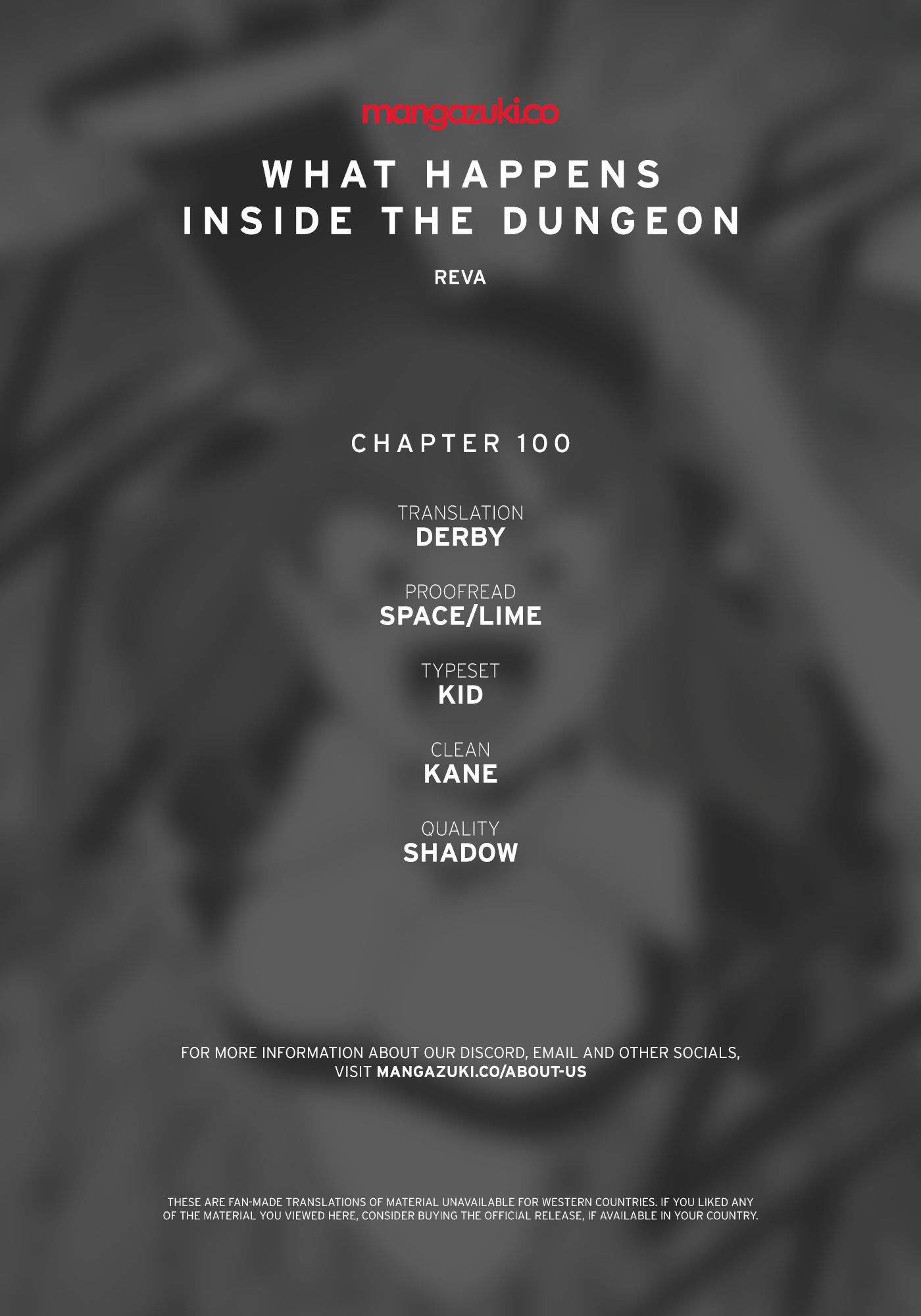 What Happens Inside the Dungeon chapter 100 page 1