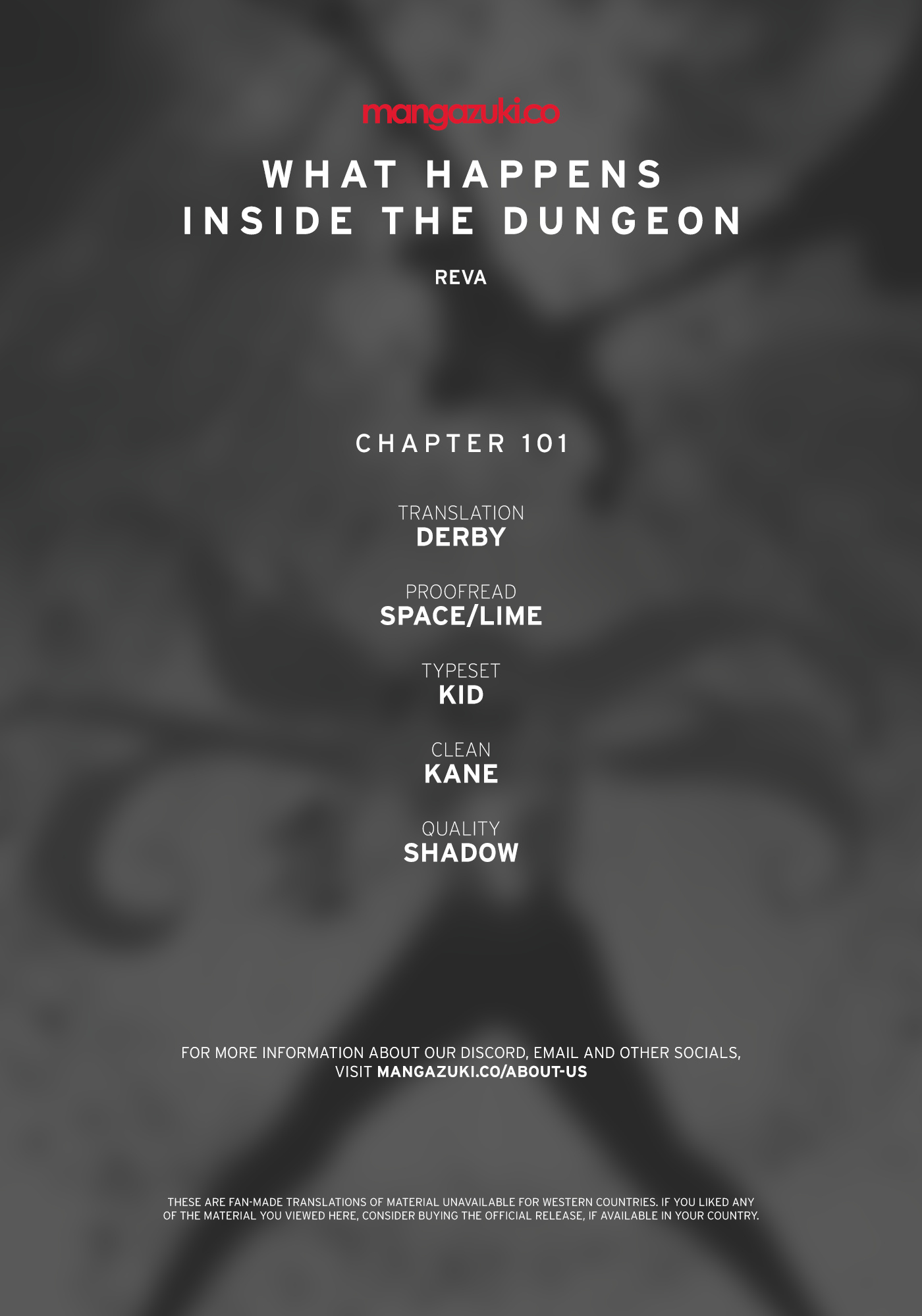 What Happens Inside the Dungeon chapter 101 page 1