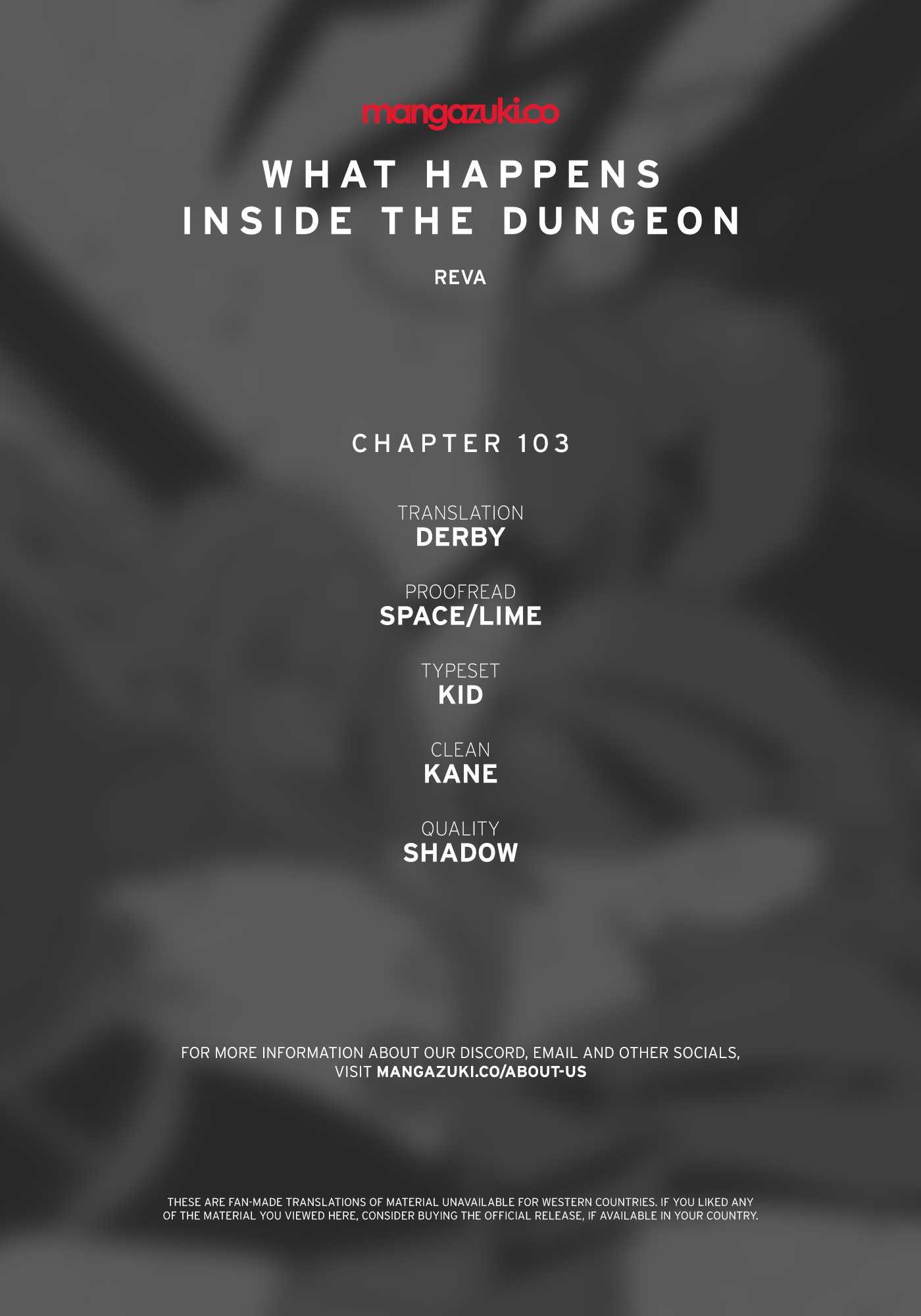 What Happens Inside the Dungeon chapter 103 page 1