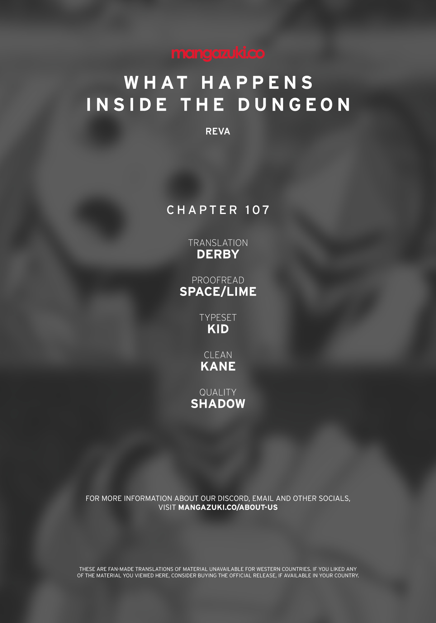 What Happens Inside the Dungeon chapter 107 page 1