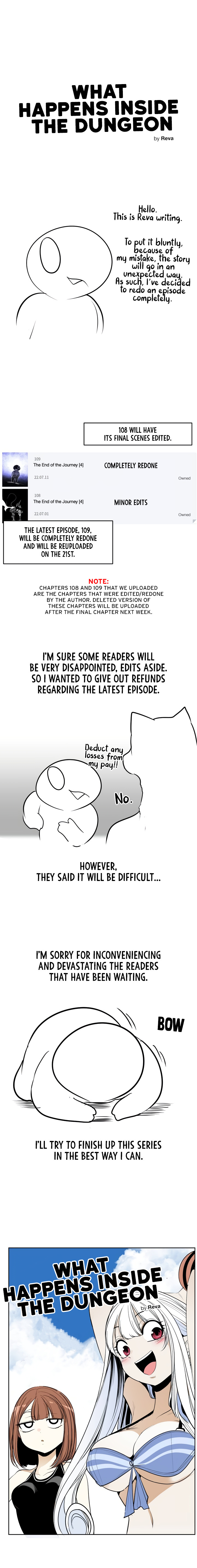 What Happens Inside the Dungeon chapter 109.5 page 1