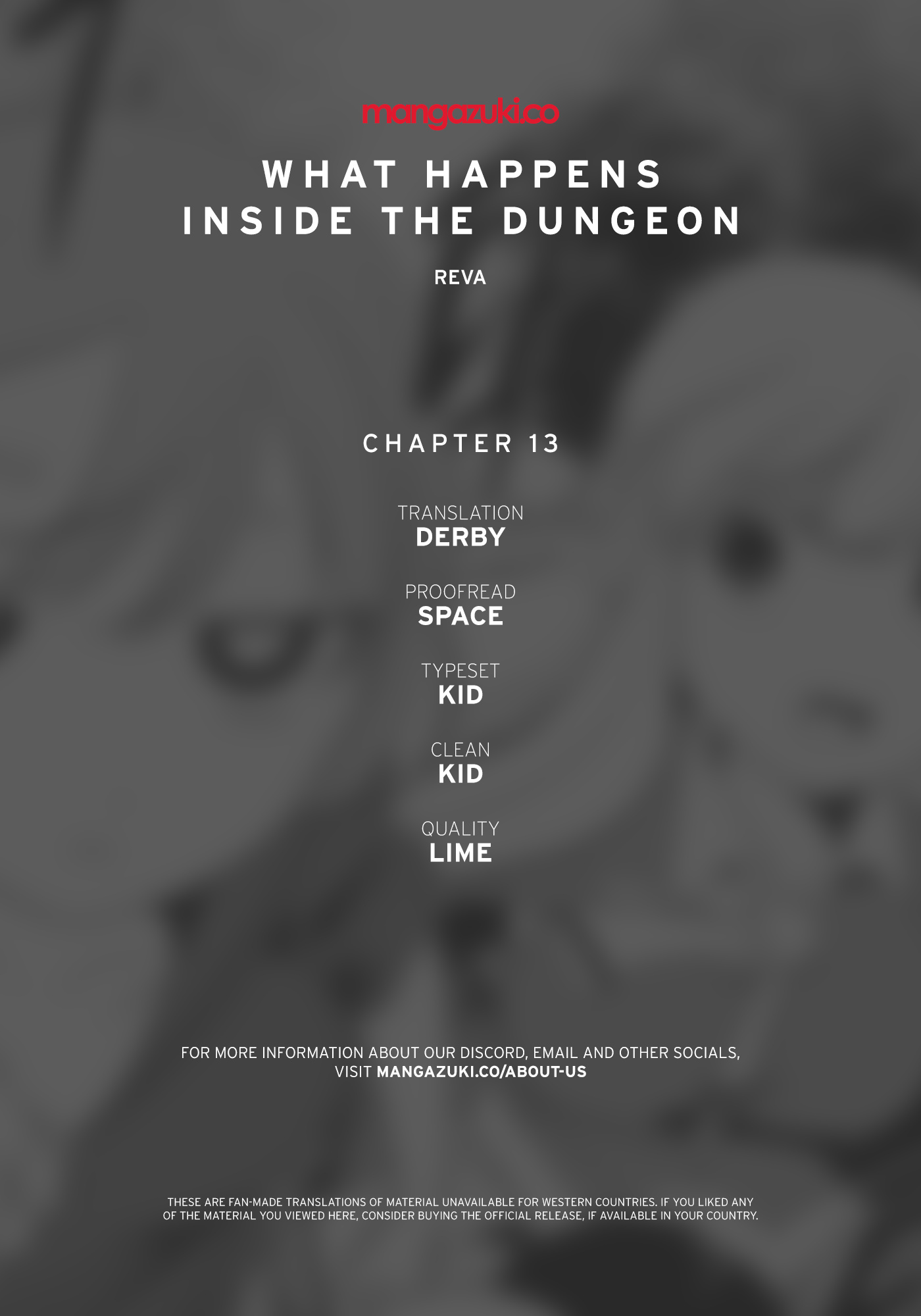 What Happens Inside the Dungeon chapter 13 page 1