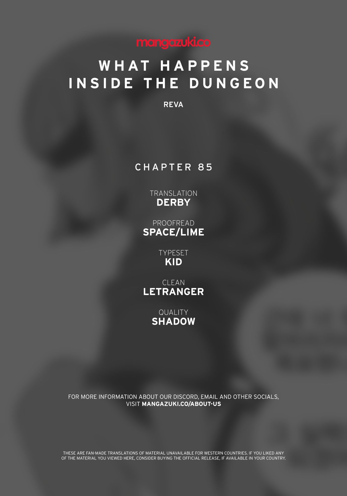 What Happens Inside the Dungeon chapter 85 page 1