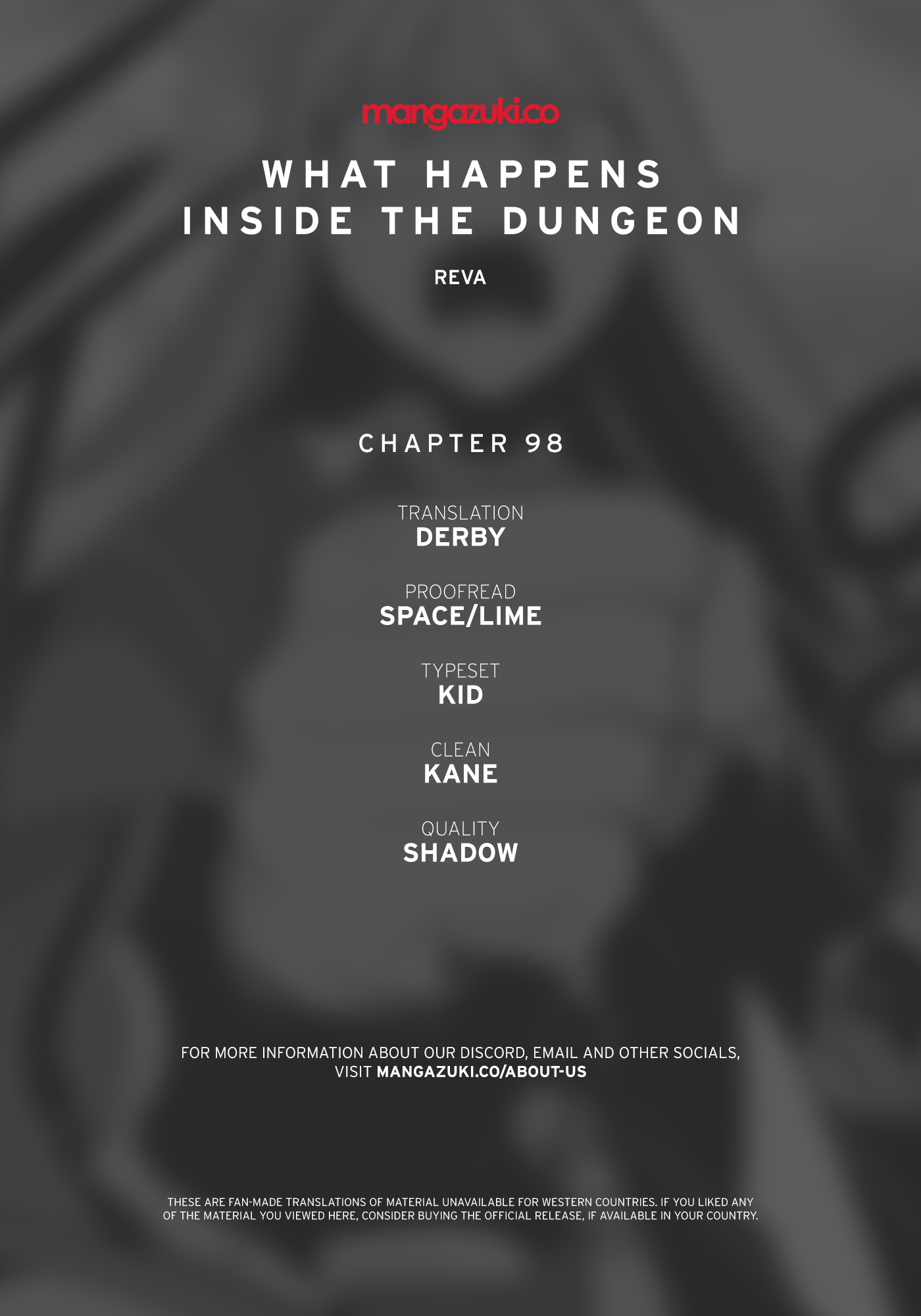 What Happens Inside the Dungeon chapter 98 page 1