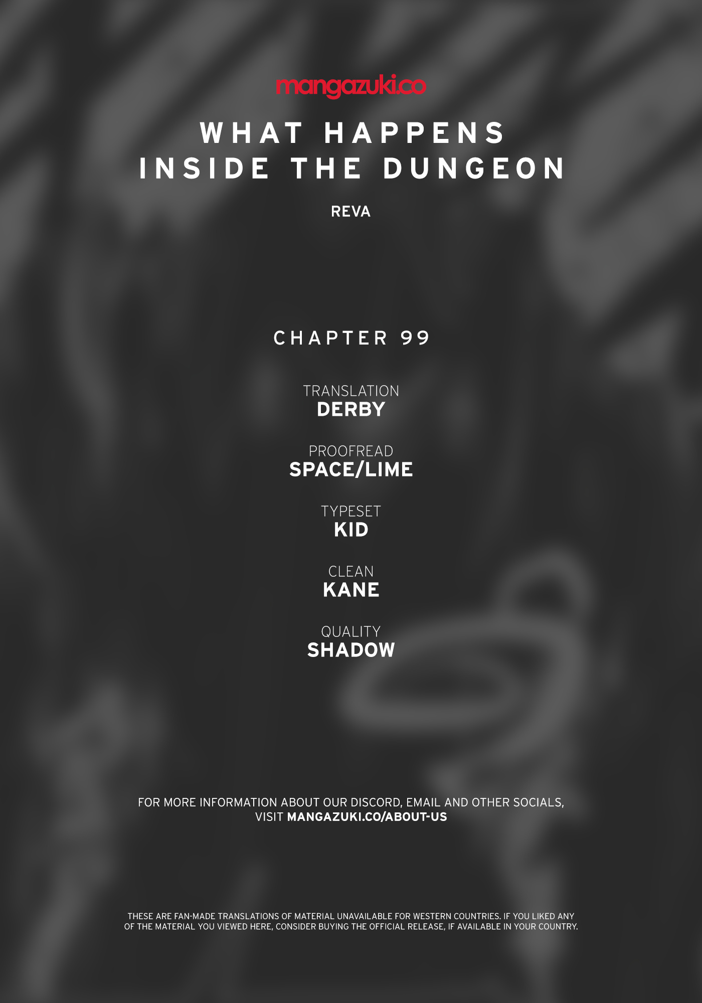 What Happens Inside the Dungeon chapter 99 page 1