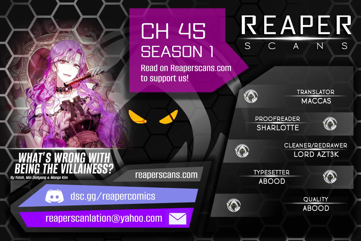 What's Wrong with Being the Villainess? chapter 45 page 1