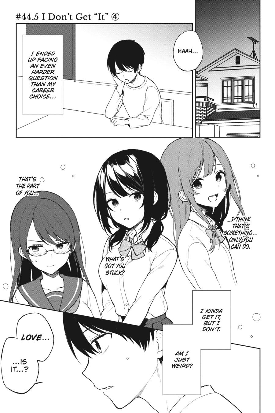 When I Rescued a Beautiful Girl Who Was About to Be Mol*sted, It Was My Childhood Friend Sitting Next to Me chapter 44.5 page 1