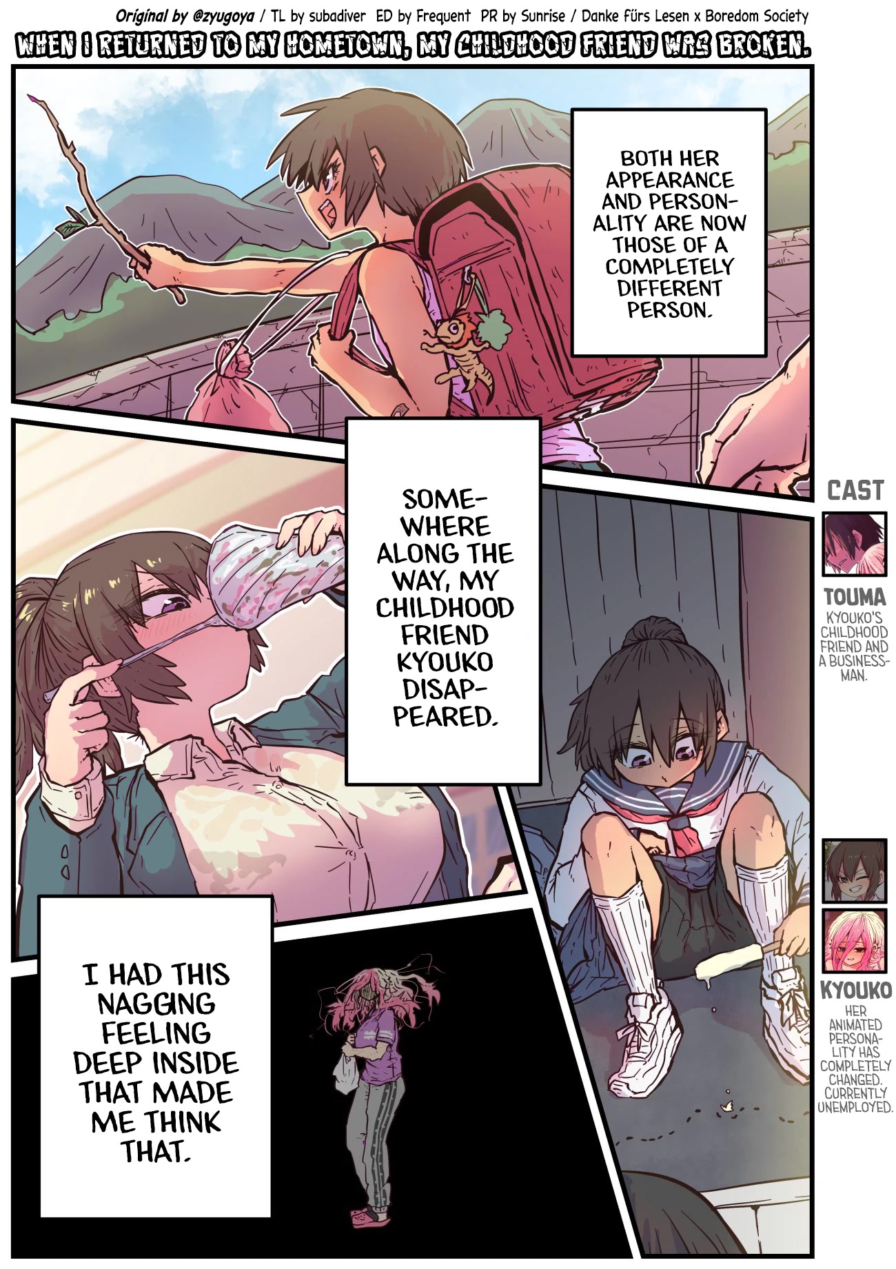 When I Returned to My Hometown, My Childhood Friend was Broken chapter 17 page 1