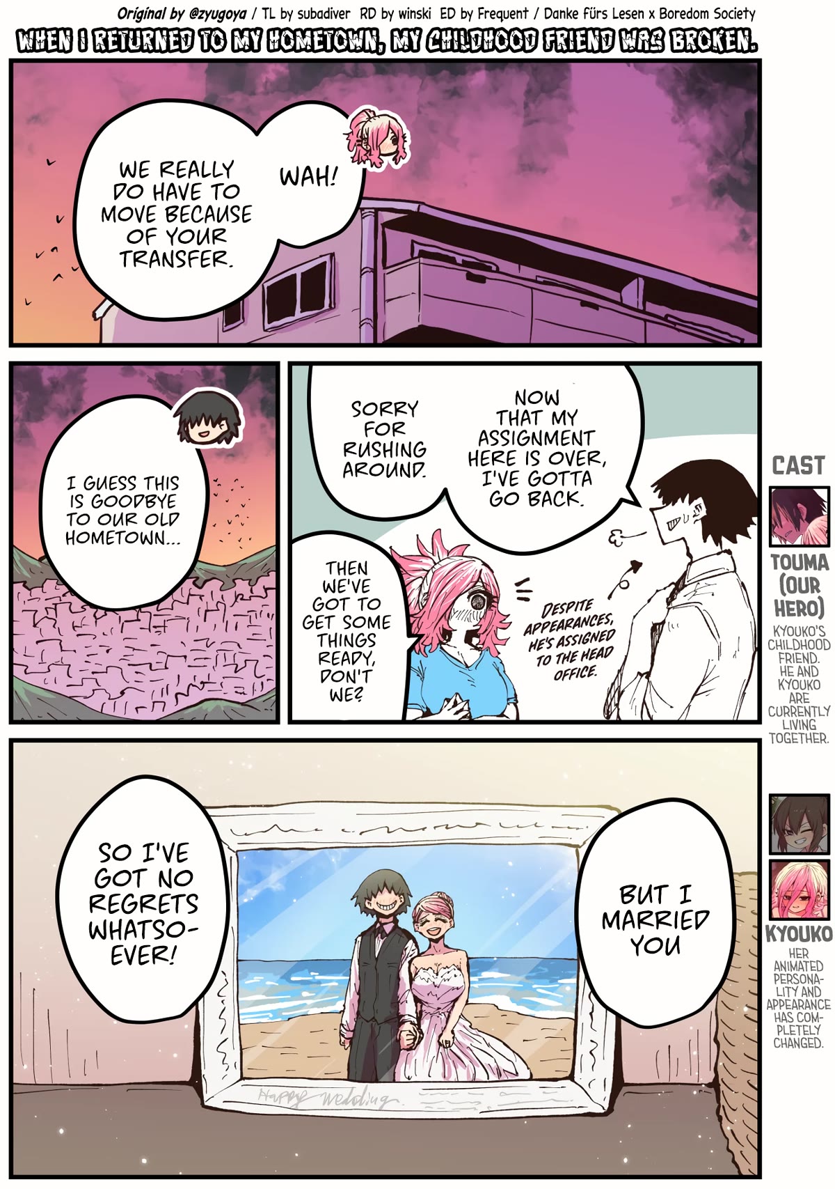 When I Returned to My Hometown, My Childhood Friend was Broken chapter 43 page 1