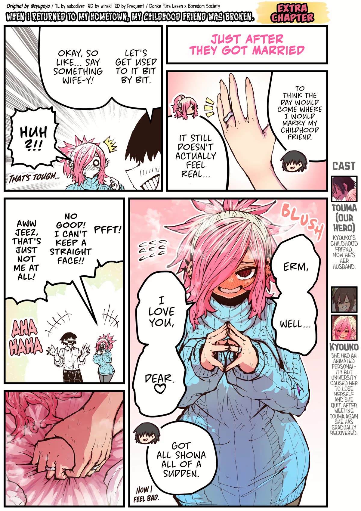 When I Returned to My Hometown, My Childhood Friend was Broken chapter 47.5 page 1