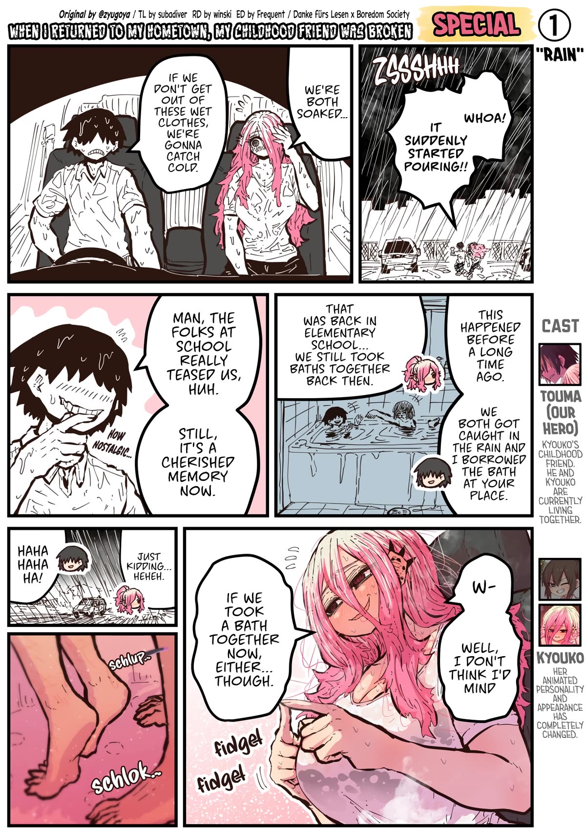 When I Returned to My Hometown, My Childhood Friend was Broken chapter 50.1 page 2