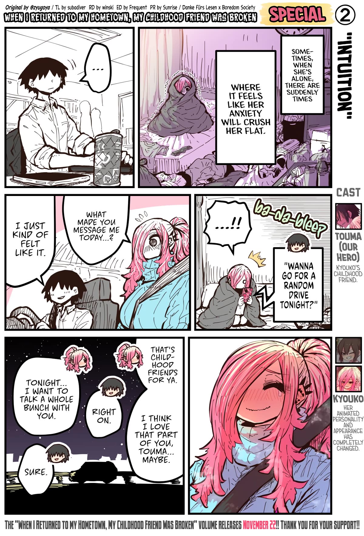 When I Returned to My Hometown, My Childhood Friend was Broken chapter 50.2 page 1