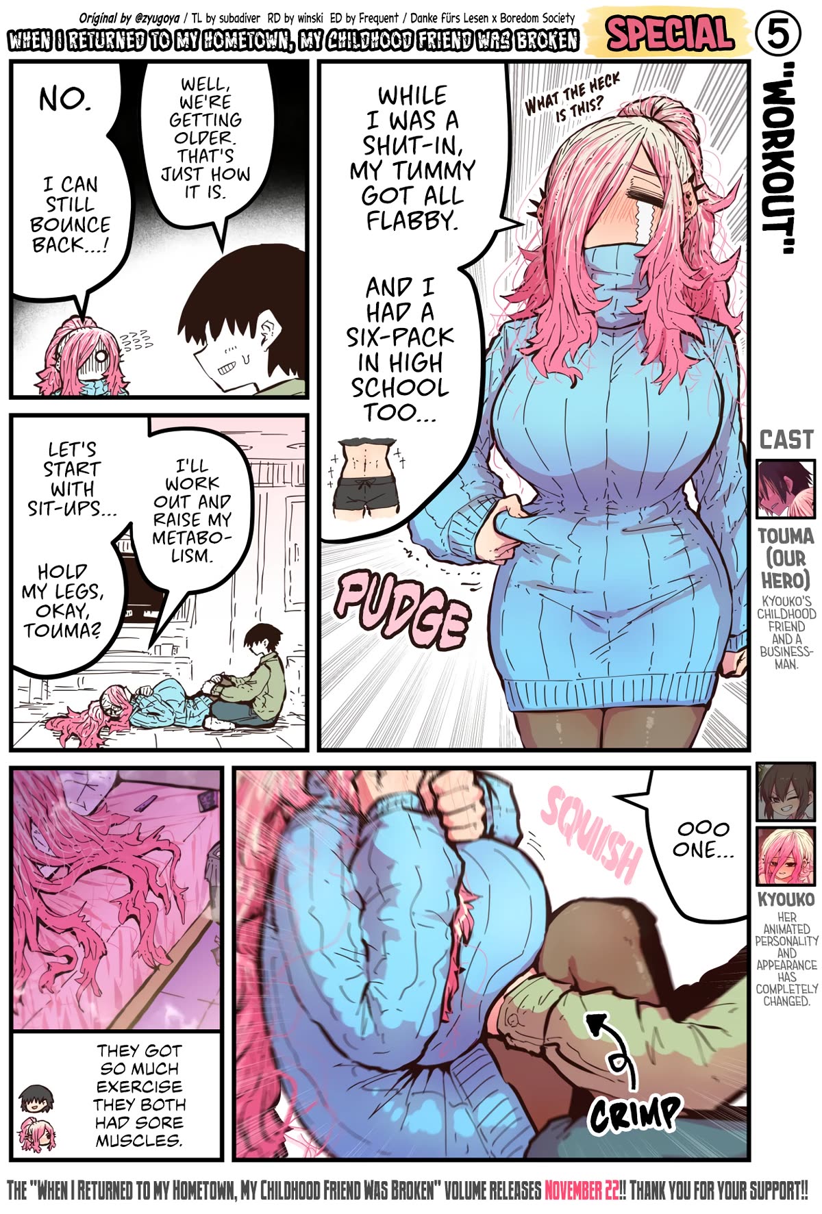 When I Returned to My Hometown, My Childhood Friend was Broken chapter 50.5 page 1