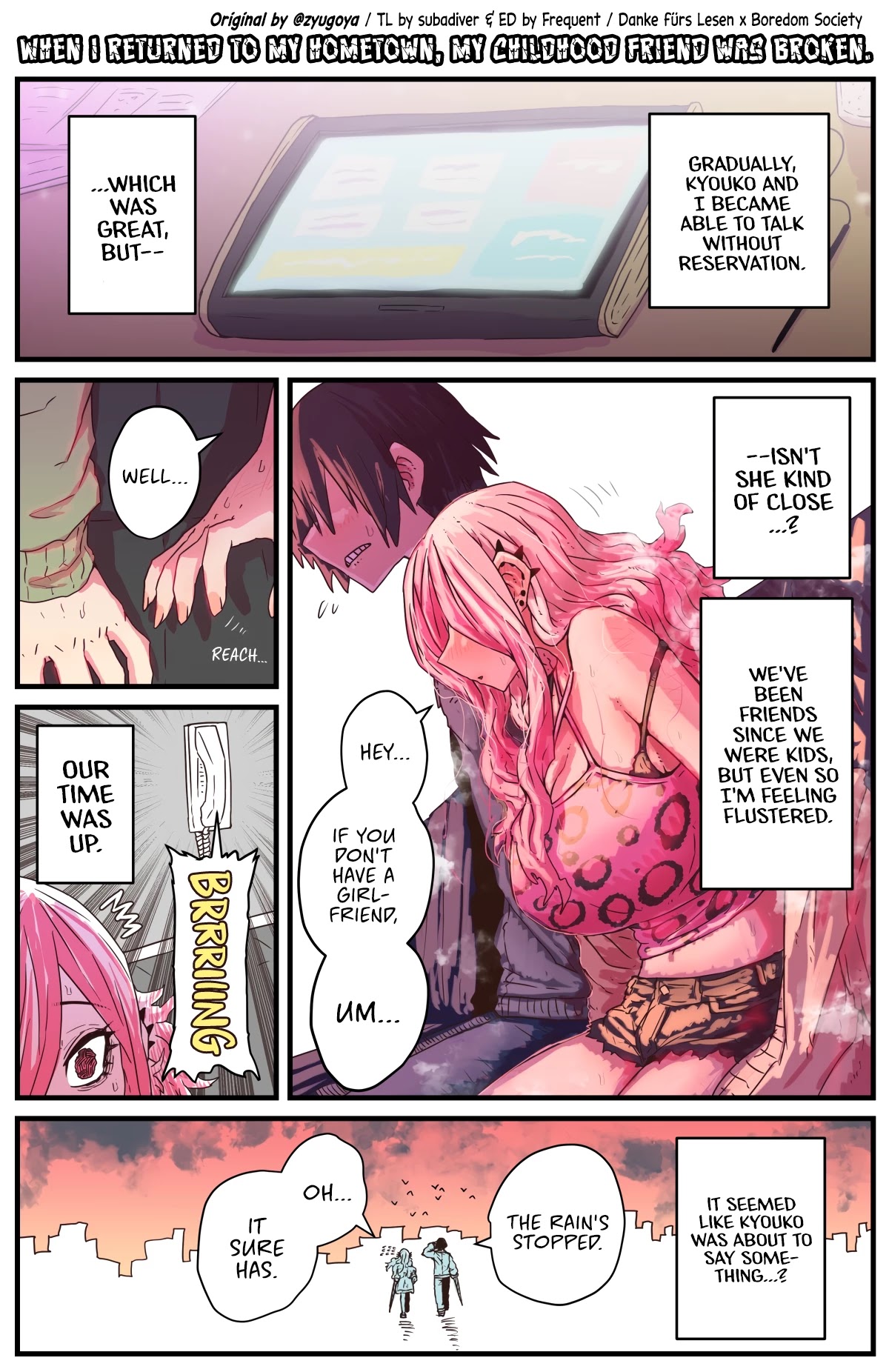 When I Returned to My Hometown, My Childhood Friend was Broken chapter 8 page 1