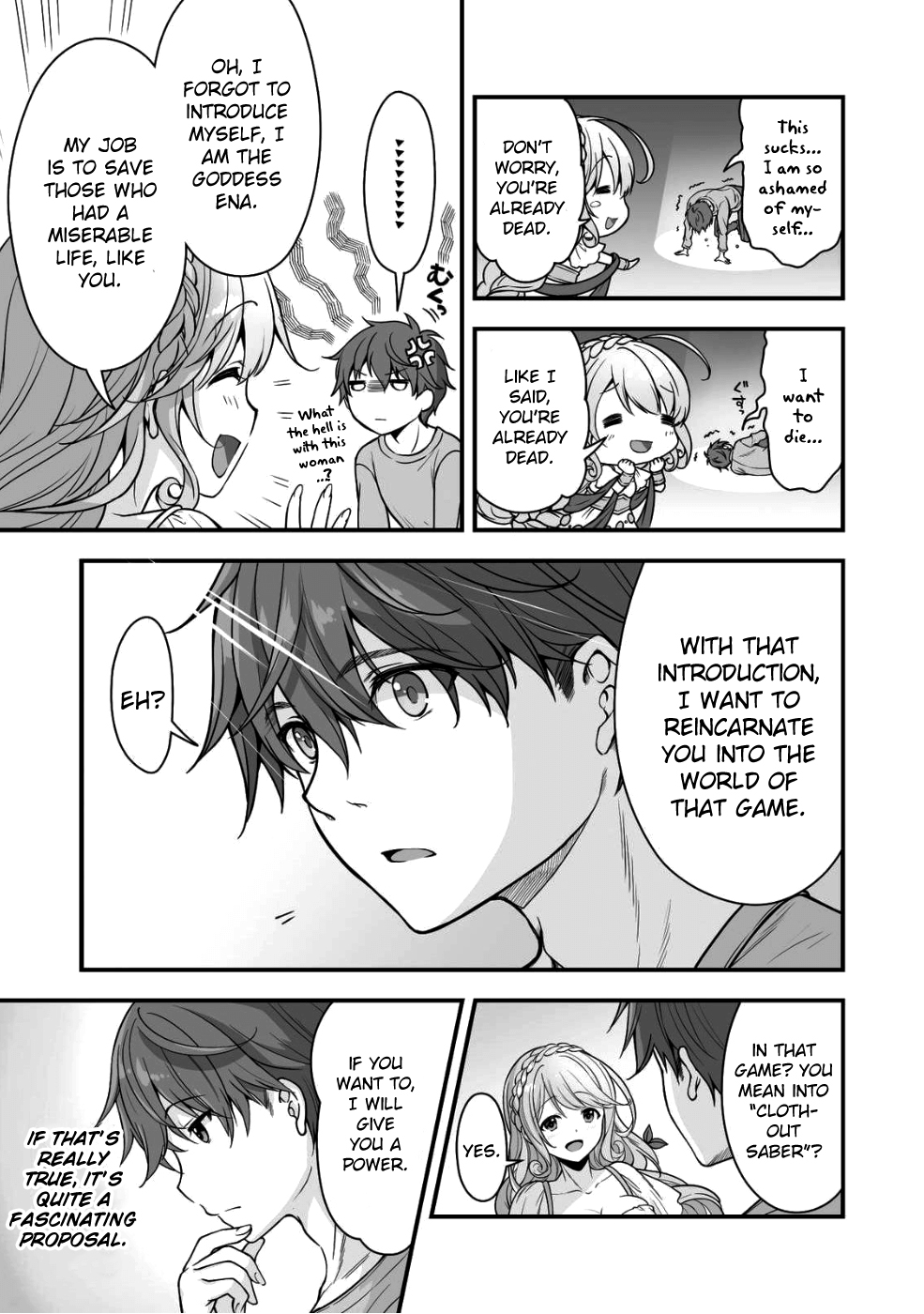 When I Was Playing Eroge With VR, I Was Reincarnated In A Different World, I Will Enslave All The Beautiful Demon Girls ~Crossout Saber~ chapter 1 page 7